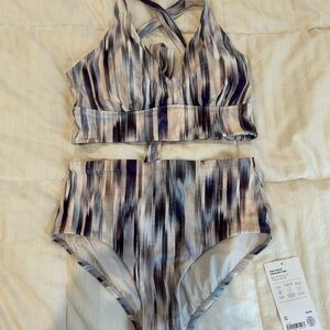 Striped atheleta Bikini Set